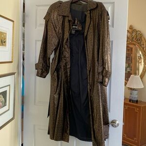 Animal print trench coat. Fully lined size 12.
